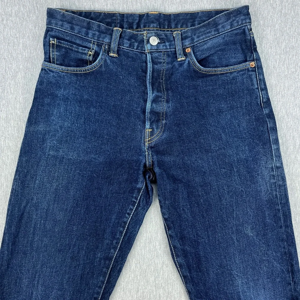 Buck Mason Ford Standard Jeans Mens 30x34 *Fits 31x32 Blue 14oz Double-Dipped